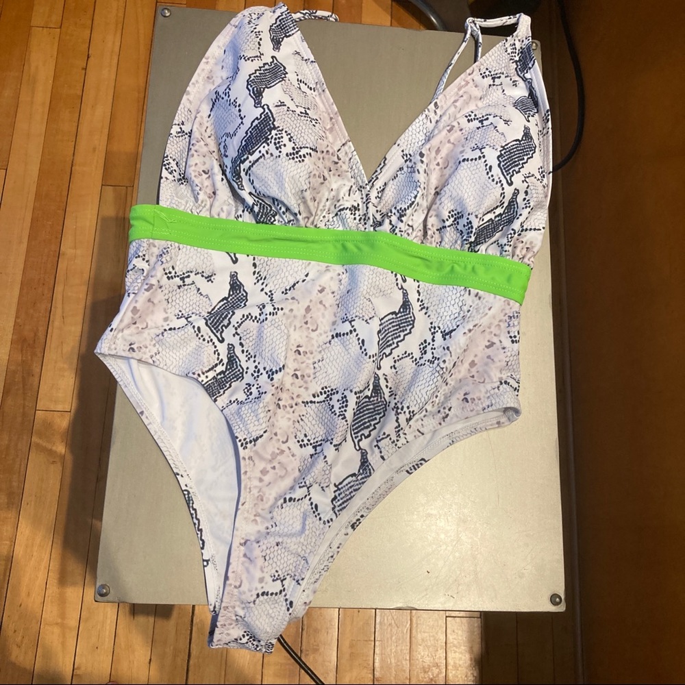 NEW Sexy Snake and Neon One Piece - Picture 2 of 6